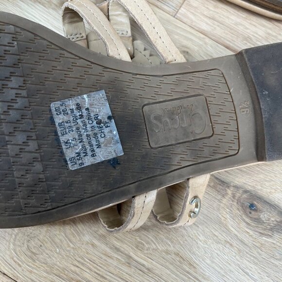 Circus Sam Edelman Womens Canyon Thong Sandal Size 9.5 Almond Patent Neutral - Picture 5 of 8